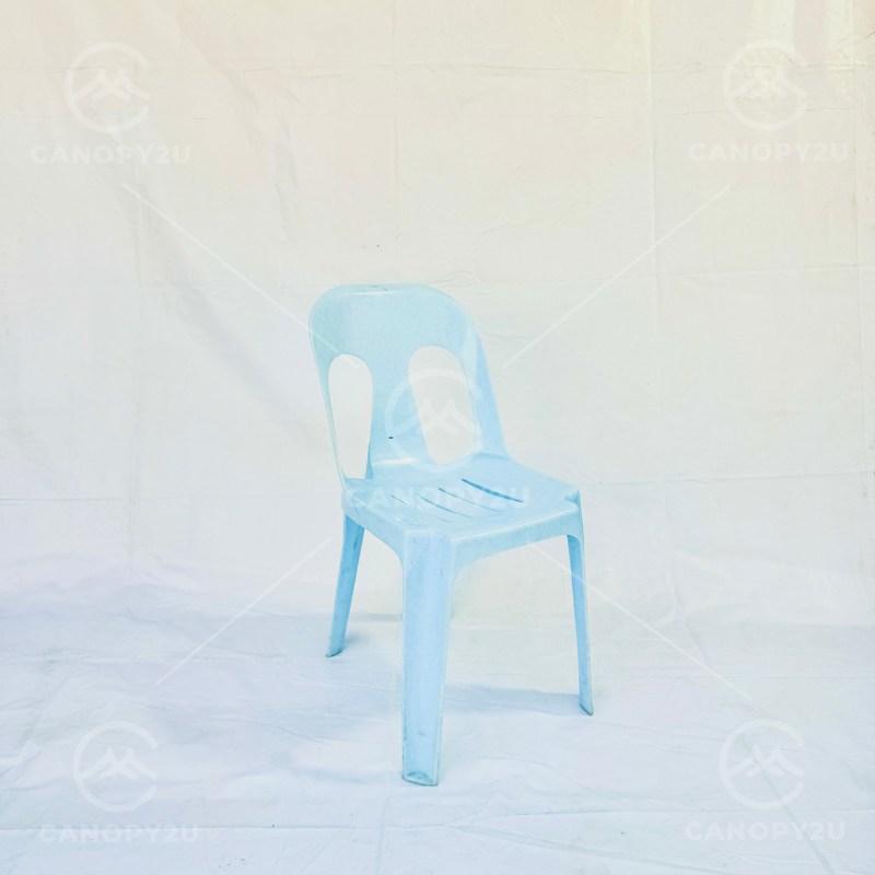 Plastic Chair (Marble Blue)